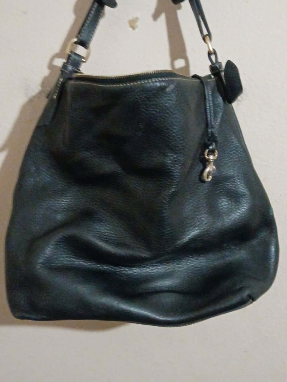 Dooney & Bourke Black Pebble Grain Dillon Hobo Shoulder Sac Large Handbag - Picture 7 of 16